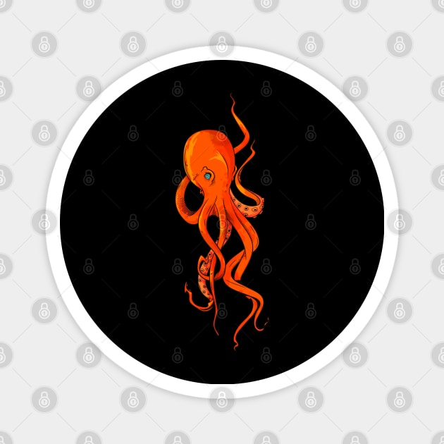 octopus illustration Magnet by PaperHead